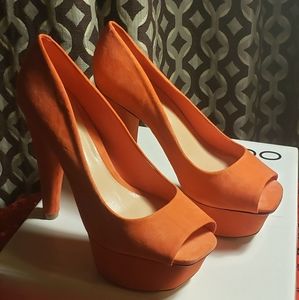 High heeled shoes